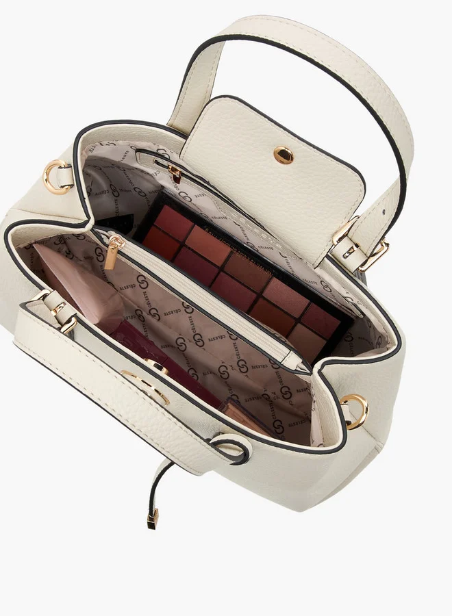 Celeste Solid Tote Bag with Double Handles and Detachable Strap