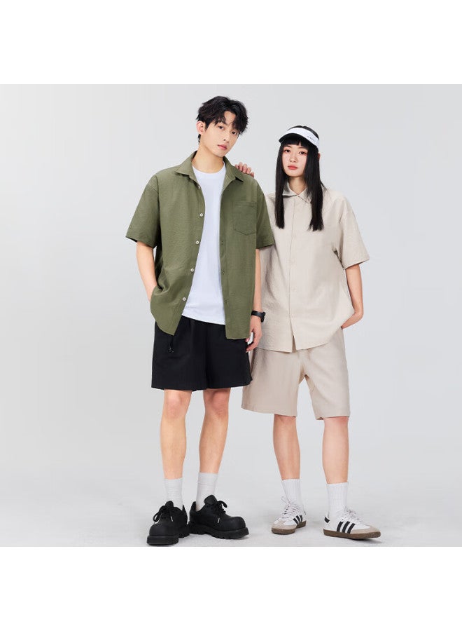 Mingchuang Youpin Miniso Ice Silk Cool Feeling Men's Short Sleeve Thin Breathable Casual Youth High-end Summer Shirt Z White M - Image 4