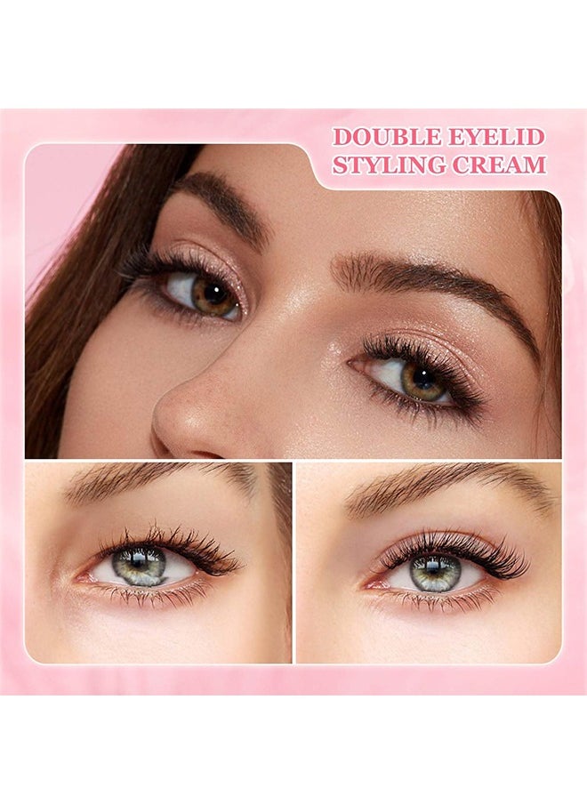 West&Month Double Eyelid Cream， Shaping Styling Cream Waterproof Double-fold Eyelids Cream with Tool Long Lasting Invisible 5ml  - Image 2