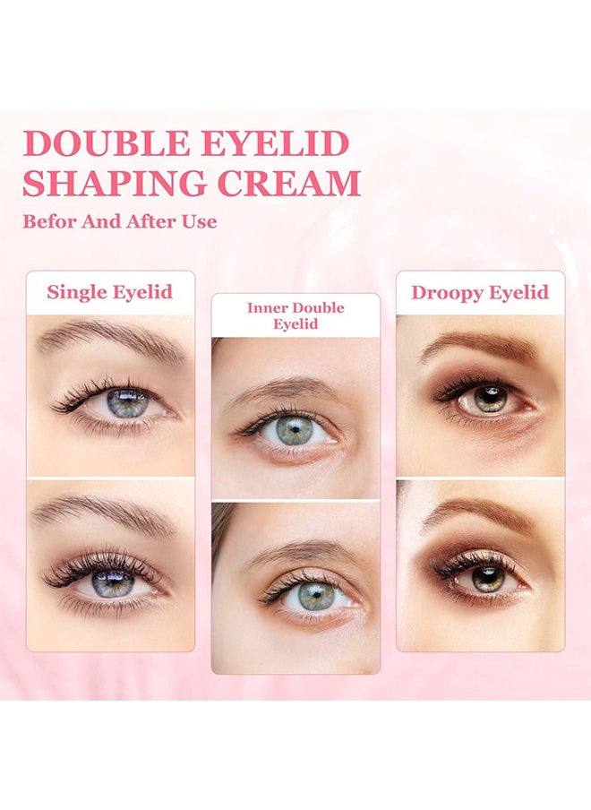 West&Month Double Eyelid Cream， Shaping Styling Cream Waterproof Double-fold Eyelids Cream with Tool Long Lasting Invisible 5ml  - Image 4