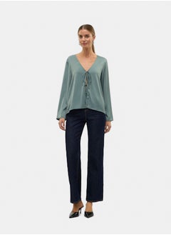VERO MODA Vmine L/S Tie Top Wvn Exp  - Image 1