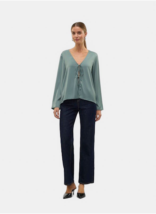 VERO MODA - Vmine L/S Tie Top Wvn Exp - Image 1