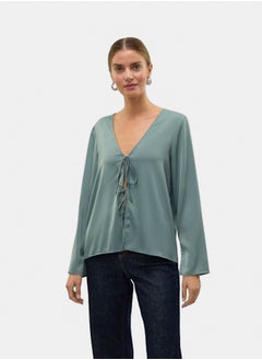 VERO MODA Vmine L/S Tie Top Wvn Exp  - Image 2