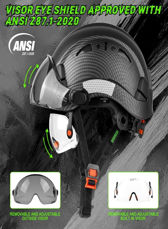 GREEN DEVIL Safety Hard Hat with Tinted & Clear Visor Vented Construction Helmet Cascos de Construccion ABS Work hardhats for Men - Image 3