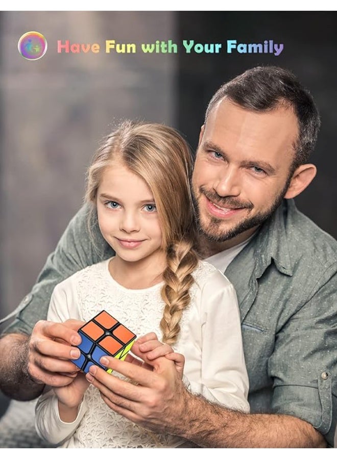 مومو بير مكعب السرعة Mumoo Bear 2x2، ملصق مكعب QiDi 2x2x2 فائق المتانة بألوان زاهية (2x2x2) - Image 3