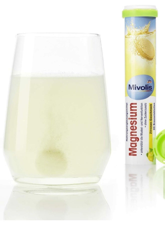Mivolis Magnesium Effervescent Tablets - Dietary Supplements 4 Packs x 20 pcs | Germany - Image 3