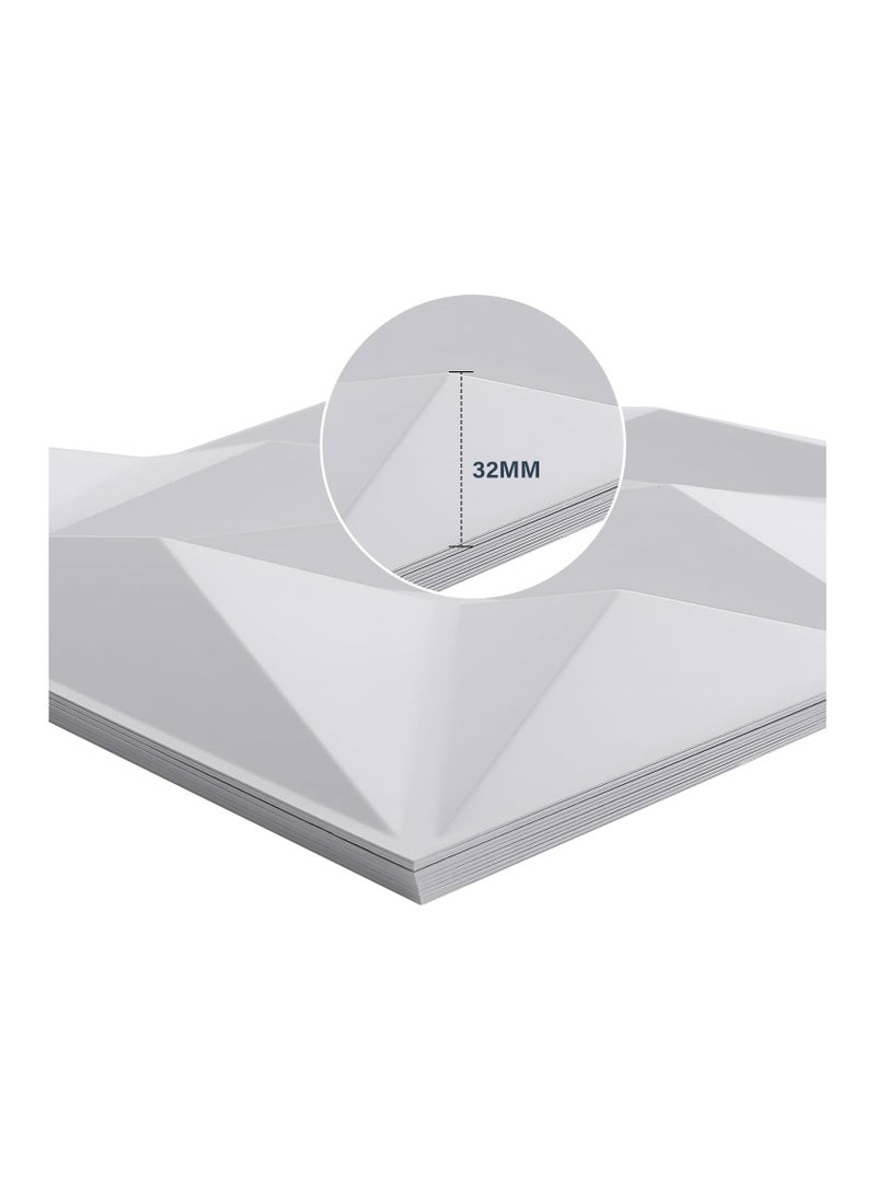 HXDream 12 قطعة من لوحات الحائط ثلاثية الأبعاد، ورق جدران ثلاثي الأبعاد من مادة PVC، غطاء حائط مزخرف بتصميم ماسي، شريط على الوجهين، كل منها 50 × 50 سم  - Image 4