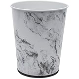 Bath Bliss Trash Can-5-Liter Wastebasket Perfect for Bathroom, Bedroom, Office, Small Space Living 11 Inches Stainless - Image 1