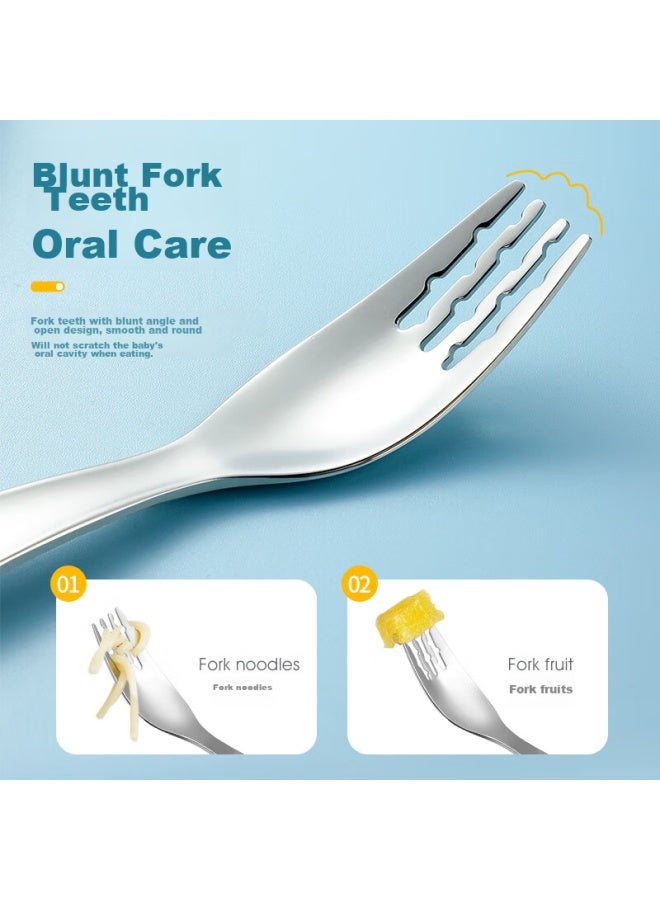 GRASEY Guangyi 316l Stainless Steel Fork And Spoon Set, Cutlery For Home And Children's Meals, 2-piece Set Gy8555 - Image 4