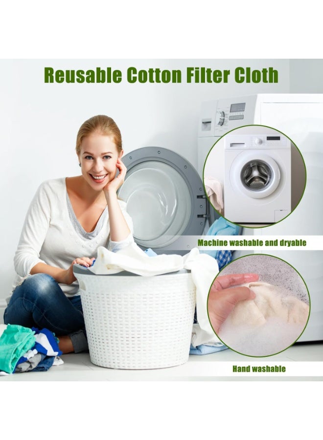 Pack of 4 Straining Cloths, 50 x 50 cm, Cheesecloth, Cheesecloth, Reusable for Straining Juice, Cheese, Tea, Nut Milk, Soup, Yogurt, Tofu - Image 2