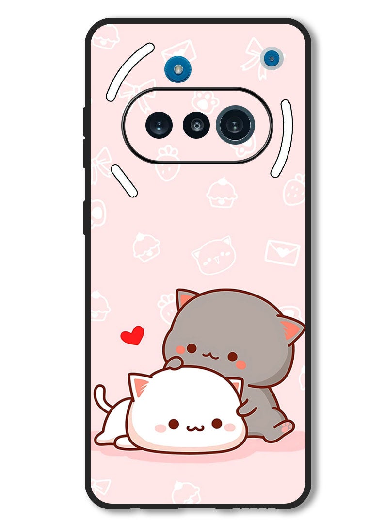 Theodor Case Compatible with Nothing Phone 3a Protection Shockproof Bumper Cover Cat Lovers - Image 1