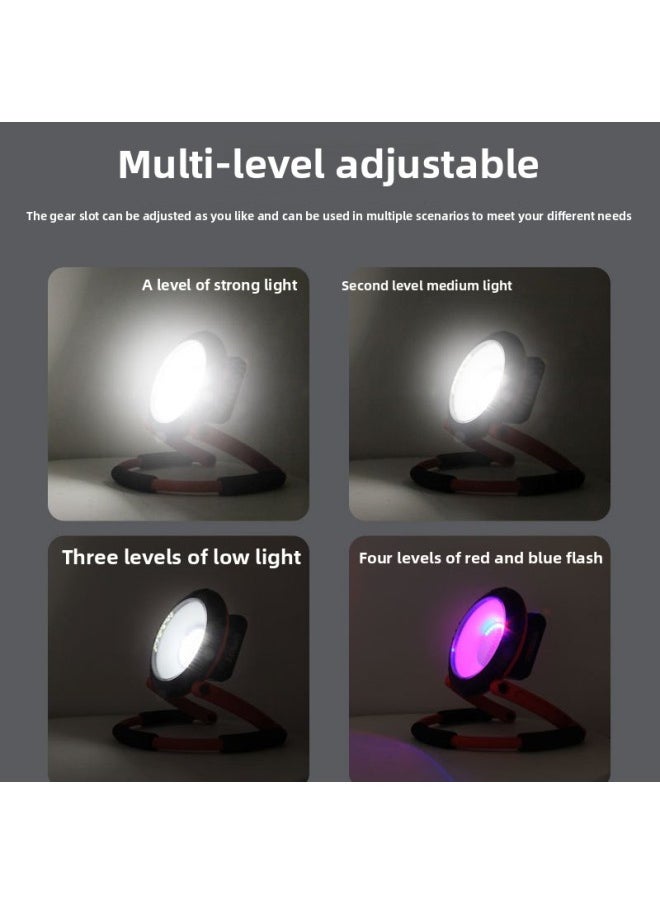 Generic Portable Work Lamp Multifunctional Portable Camping Lamp Super Bright Light Emergency Lighting Outdoor Camping Lamp-Power:Separate Battery Pack (5*2000 Mah)  - Image 2