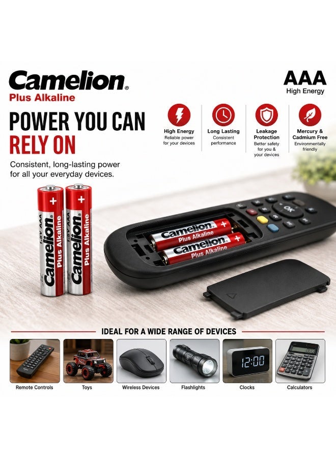 Camelion AAA Alkaline Batteries 4 Pack, 1.5V Triple A Long Life Battery for Wireless Devices, Remotes, Toys & Electronics - Image 4