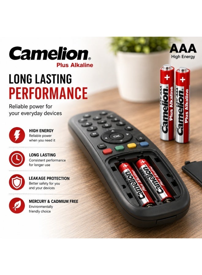 Camelion AAA Alkaline Batteries 4 Pack, 1.5V Triple A Long Life Battery for Wireless Devices, Remotes, Toys & Electronics - Image 3