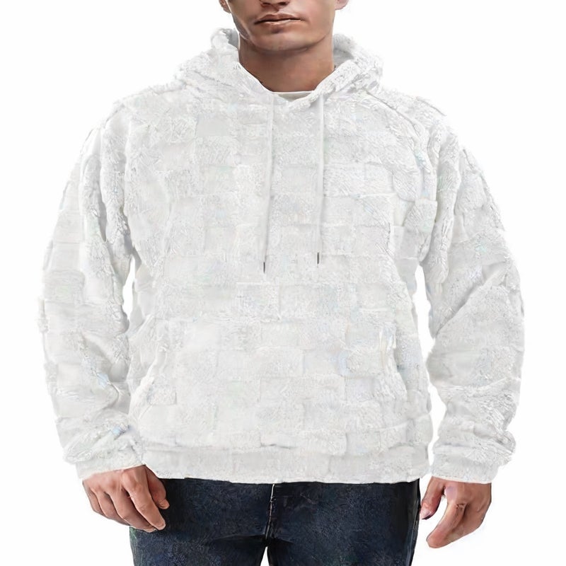 Men's Hooded Sweatshirt Long Sleeve Pocket Drawstring Fleece Top - Image 2