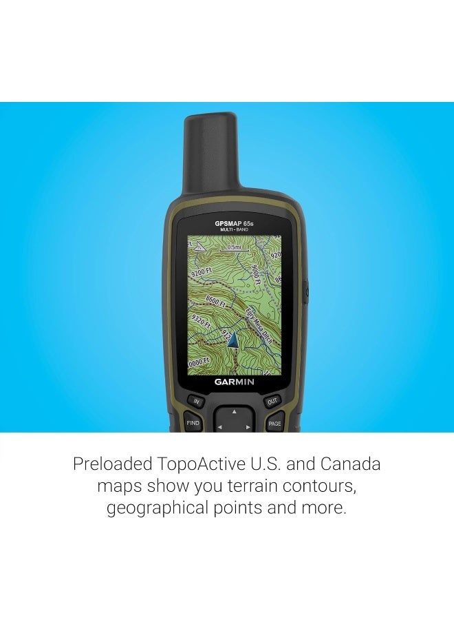 GARMIN GPSMAP 65s, 2.6” Colour Display, Handheld GPS, Topographic Mapping, Multi-Band GNSS, 16GB Memory - Image 4