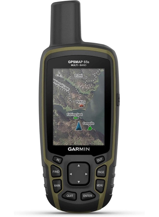 GARMIN GPSMAP 65s, 2.6” Colour Display, Handheld GPS, Topographic Mapping, Multi-Band GNSS, 16GB Memory - Image 1