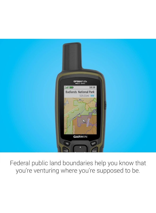 GARMIN GPSMAP 65s, 2.6” Colour Display, Handheld GPS, Topographic Mapping, Multi-Band GNSS, 16GB Memory - Image 2