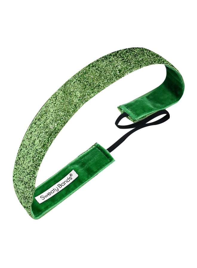Sweaty Bands Non-Slip Sparkly Hairband Viva Diva Lime Green