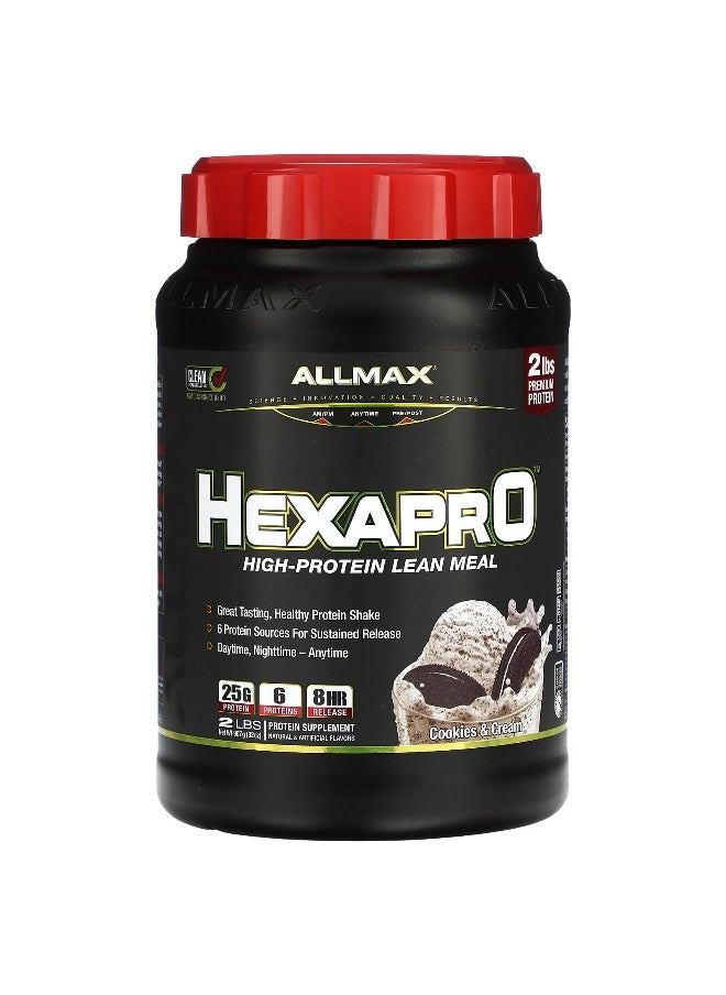 Allmax - ALLMAX, Hexapro™, High-Protein Lean Meal, Cookies & Cream, 2 lbs (907 g) - Image 1