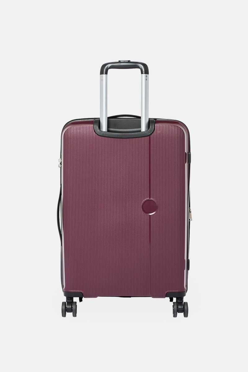 YOTO 24 Inch Brand Logo Expandable Hardshell Check In Spinner Luggage, Maroon  - Image 2
