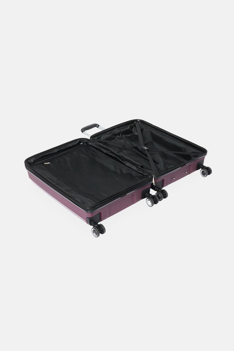 YOTO 24 Inch Brand Logo Expandable Hardshell Check In Spinner Luggage, Maroon  - Image 5