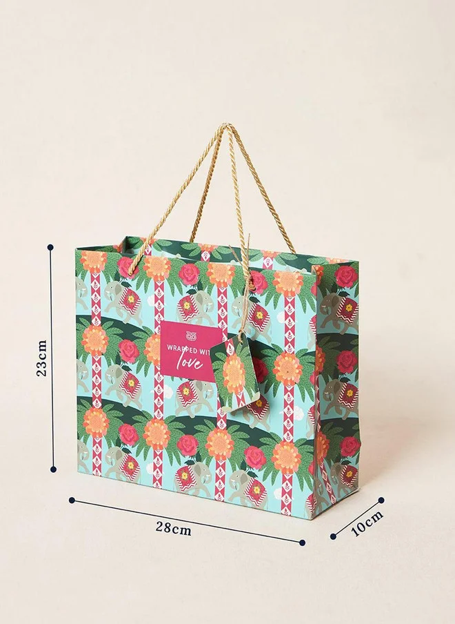 Chumbak  Royal Tuskar Gift Bag with Tag - Medium  | Best Price UAE