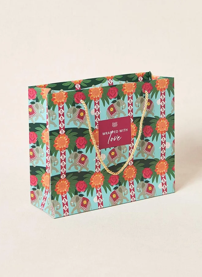 Chumbak  Royal Tuskar Gift Bag with Tag - Medium  | Best Price UAE