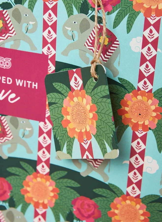 Chumbak  Royal Tuskar Gift Bag with Tag - Medium  | Best Price UAE