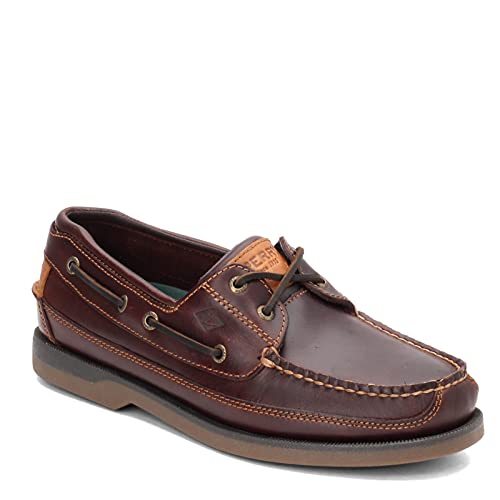 Sperry Mens Mako 2-Eye Boat Shoe, Amaretto, 9.5 Wide - Image 2
