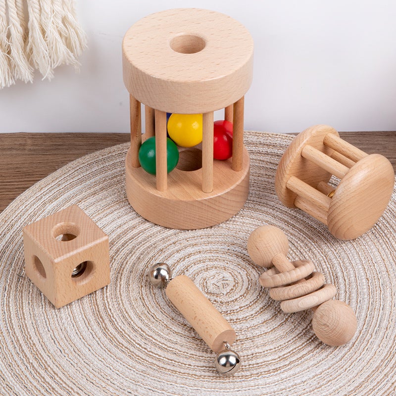 Wooden Montessori Teaching Aids 0-3 Years Old Toys Montessori Baby Egg Cup Round Pieces Bite Educational Toys - Image 5