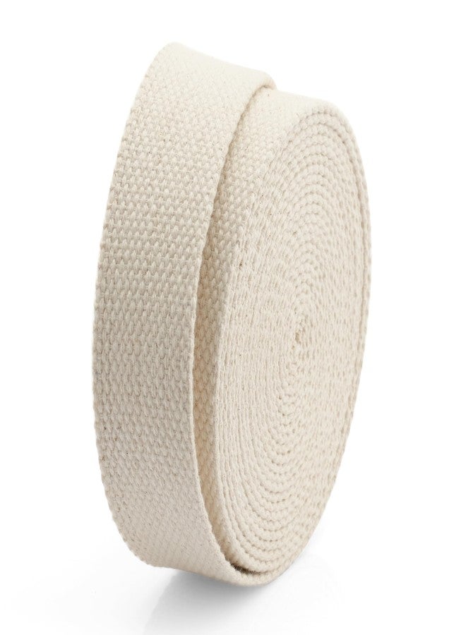 CRAFTMEMORE Natural Cotton Webbing Ribbon for Arts & Crafts, Fabric Purse Strap, Belting, Tote Bags (1 Inch, 50 Yards) - Image 2