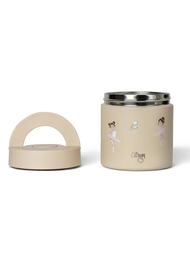 Citron Stainless Steel Food Jar 350ml - Ballerina - Insulated Food Container for Kids