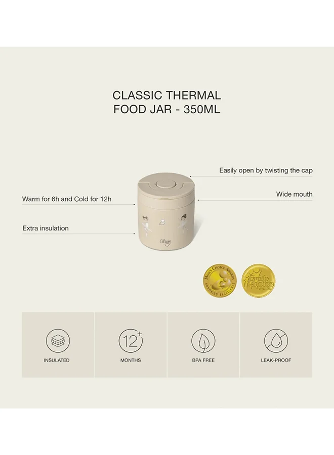 Citron Stainless Steel Food Jar 350ml - Ballerina - Insulated Food Container for Kids