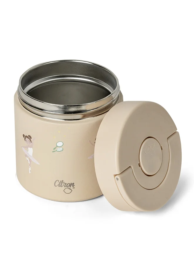 سترون Stainless Steel Food Jar 350ml - Ballerina - Insulated Food Container for Kids