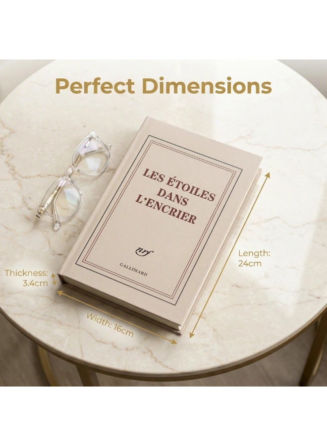 نيبمينينت مجموعة مزينة من 5 قطع من الكتب الزائفة للديكور المنزلي - كتب مزيفة عصرية لطاولة القهوة، رف الكتب وغرفة النوم، مجموعة كتب مكدسة لتزيين جمالي. - Image 5