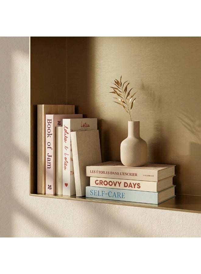 نيبمينينت مجموعة مزينة من 5 قطع من الكتب الزائفة للديكور المنزلي - كتب مزيفة عصرية لطاولة القهوة، رف الكتب وغرفة النوم، مجموعة كتب مكدسة لتزيين جمالي. - Image 3