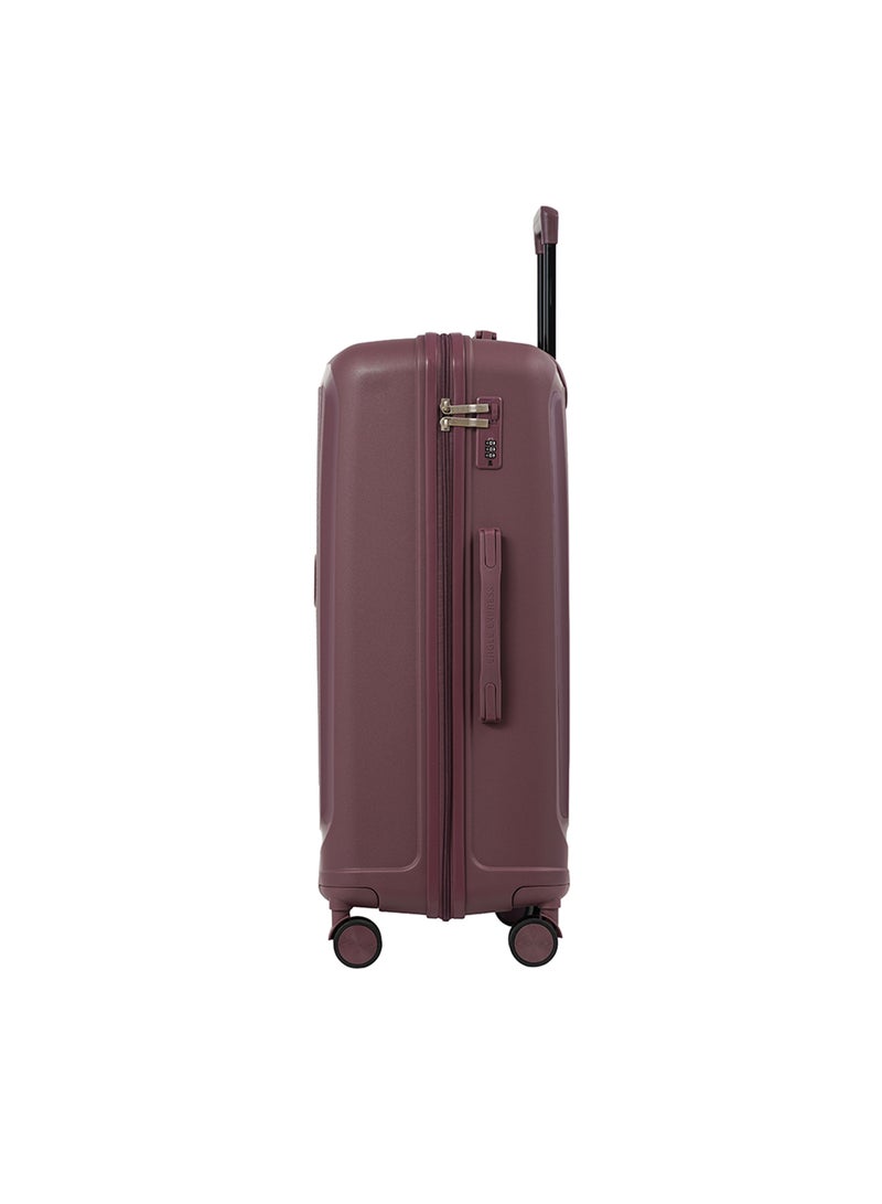 Eagle Express CLIFTON Check-in Travel POLYPROPYLENE Hard Trolley 360° Double Spinner Wheels Secure Lock 24 inch RASPBERRY - Image 4