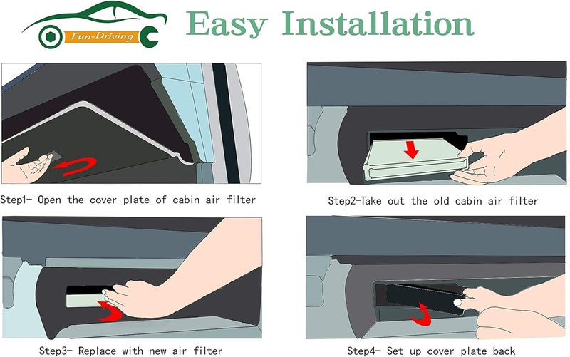 FUN-DRIVING 2 Pack Cabin Air Filter for Various Toyota Models - Image 3