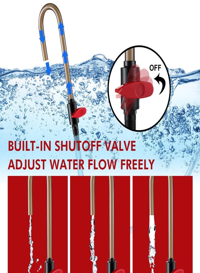 Dreyoo جهاز تغيير الماء لحوض السمك من دريو، مزود بمفتاح تدفق، يساعد على ملء الماء بسرعة وكفاءة، يعمل بنظام شفط الماء لأحواض السمك، مناسب لخراطيم بقياس 1/2 بوصة، 5/8 بوصة، 3/4 بوصة - Image 3