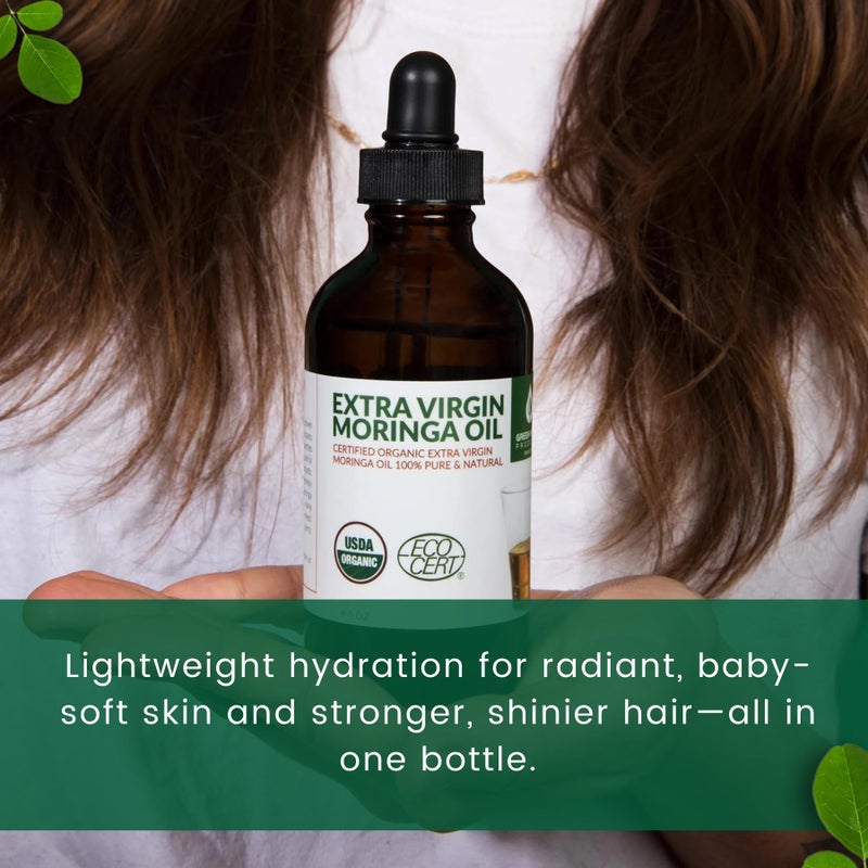 green virgin products Organic Moringa Oil, Cold Pressed, Extra Virgin, 100% Pure, Food Grade - Image 4