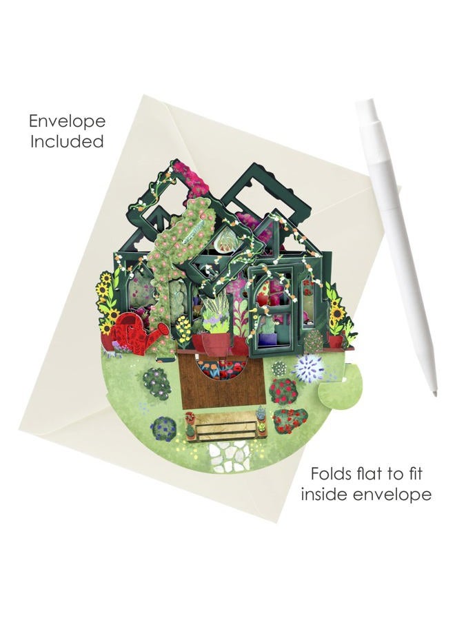 Santoro Pirouette,3D Pop Up Greeting Card - Secret Garden - For All, Garden Lovers - Image 3