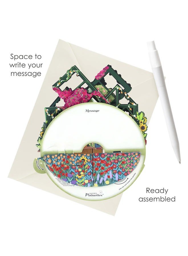 Santoro Pirouette,3D Pop Up Greeting Card - Secret Garden - For All, Garden Lovers - Image 4