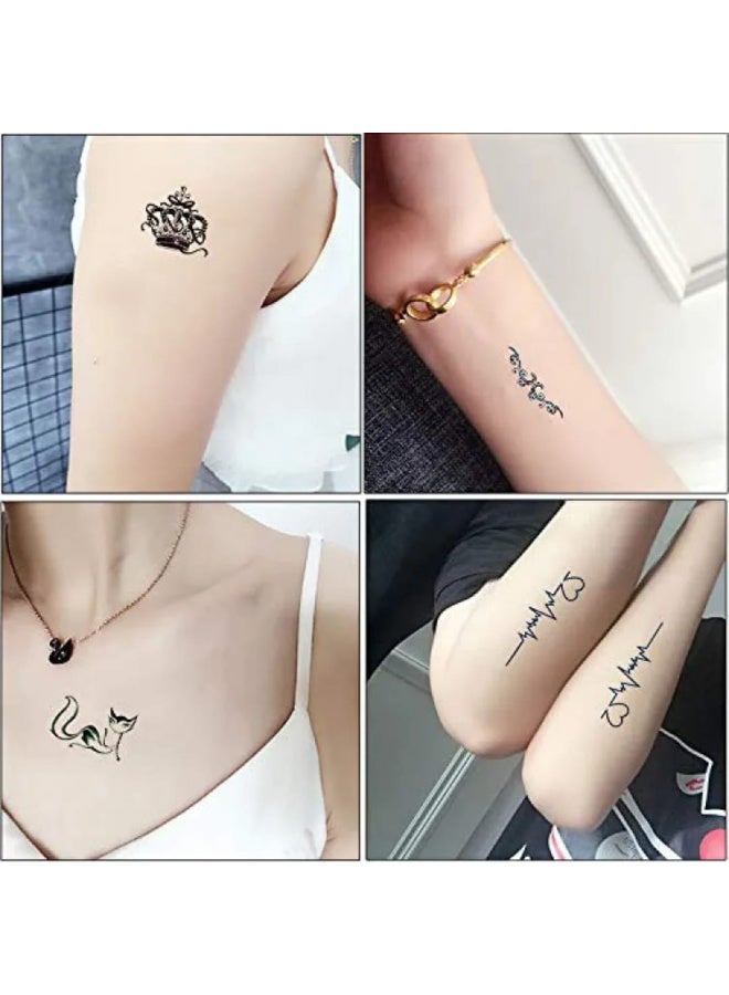 ملصقات تاتو مؤقتة ثلاثية الأبعاد كبيرة الحجم للنساء 10 ورقه - Image 4