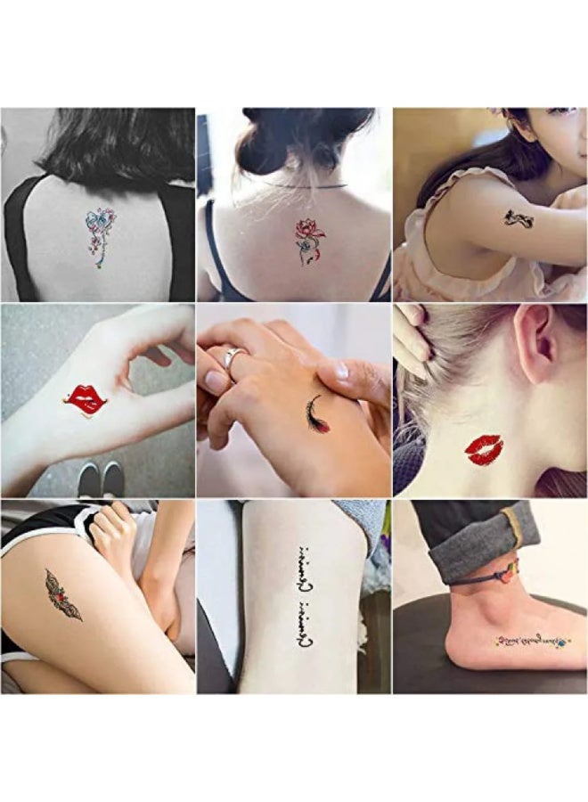 ملصقات تاتو مؤقتة ثلاثية الأبعاد كبيرة الحجم للنساء 10 ورقه - Image 5