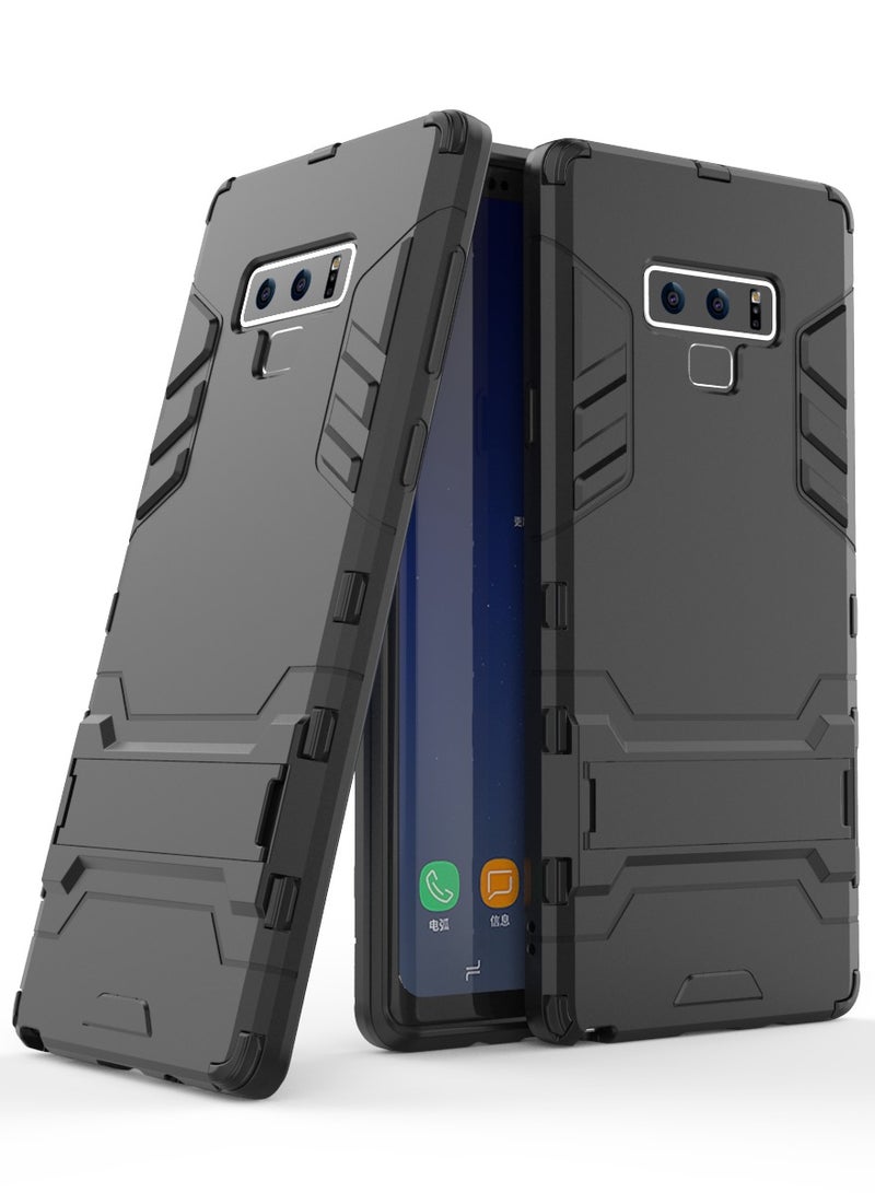 Phone Case Cover TPU+PC With stand in Back shock resistant compatible with Samsung Galaxy Note 9 ( Black ) - Image 2