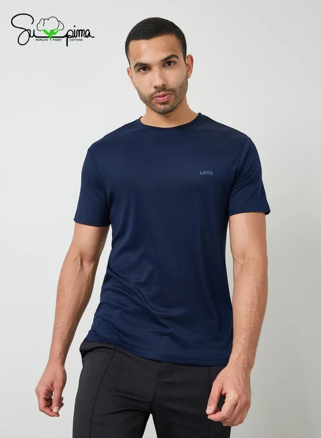 Styli Luxe Supima Cotton Crew Neck Regular T-Shirt