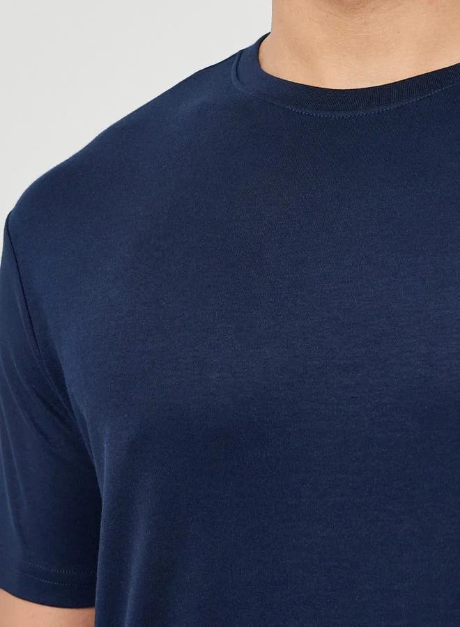 Styli Luxe Supima Cotton Crew Neck Regular T-Shirt