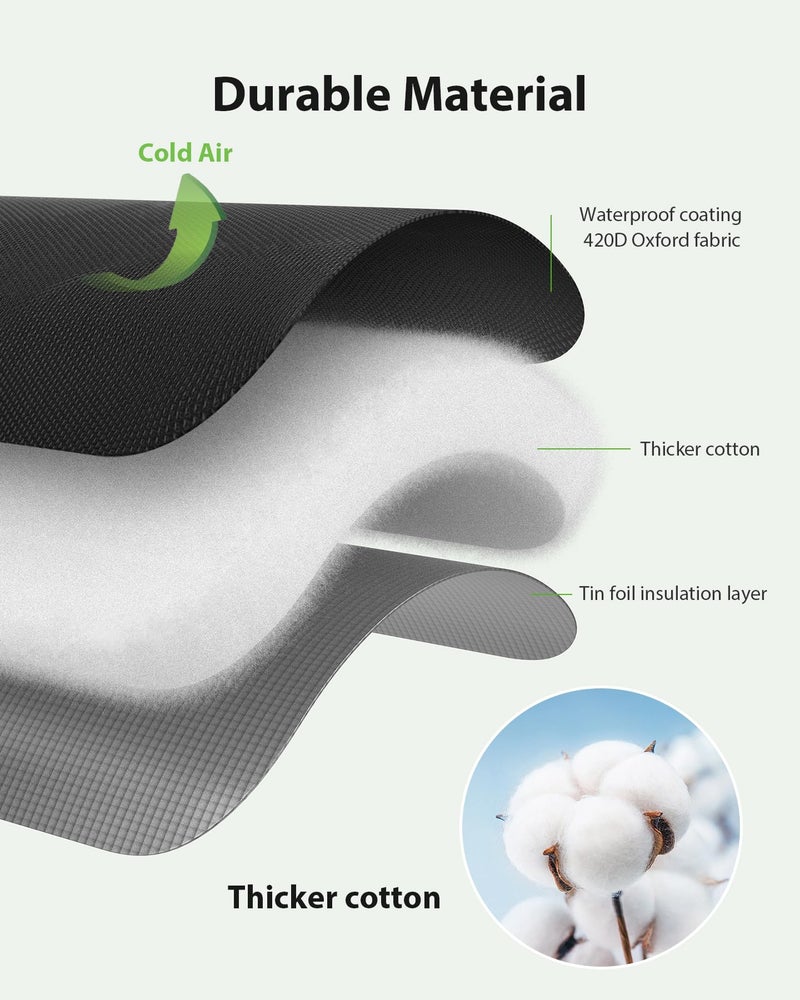 Kanosan Outdoor Faucet Covers for Winter Freeze Protection, Kanosan 8.3"H X 6.7"W Thickened Reflective Outside Spigots Covers Hose Bib Insulated Sock for Winter Cold Weather, 2 Pack Black - Image 4