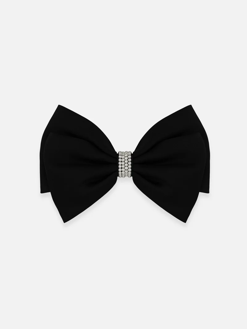ليتشي Hair bow with pearl decoration